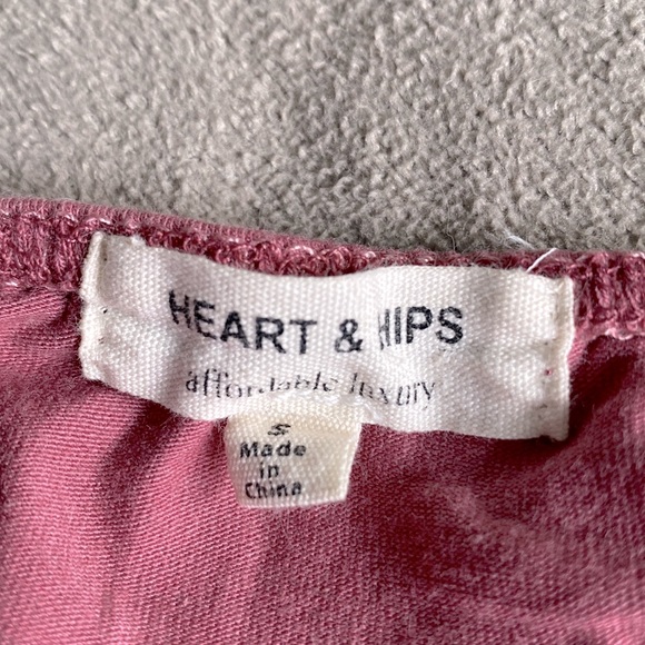 Heart & Hips Dusty Pink & White Tube Top Women's Size S ! - Picture 4 of 7